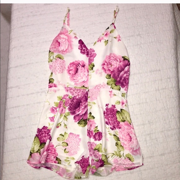 Floral Peony Romper - Picture 1 of 5